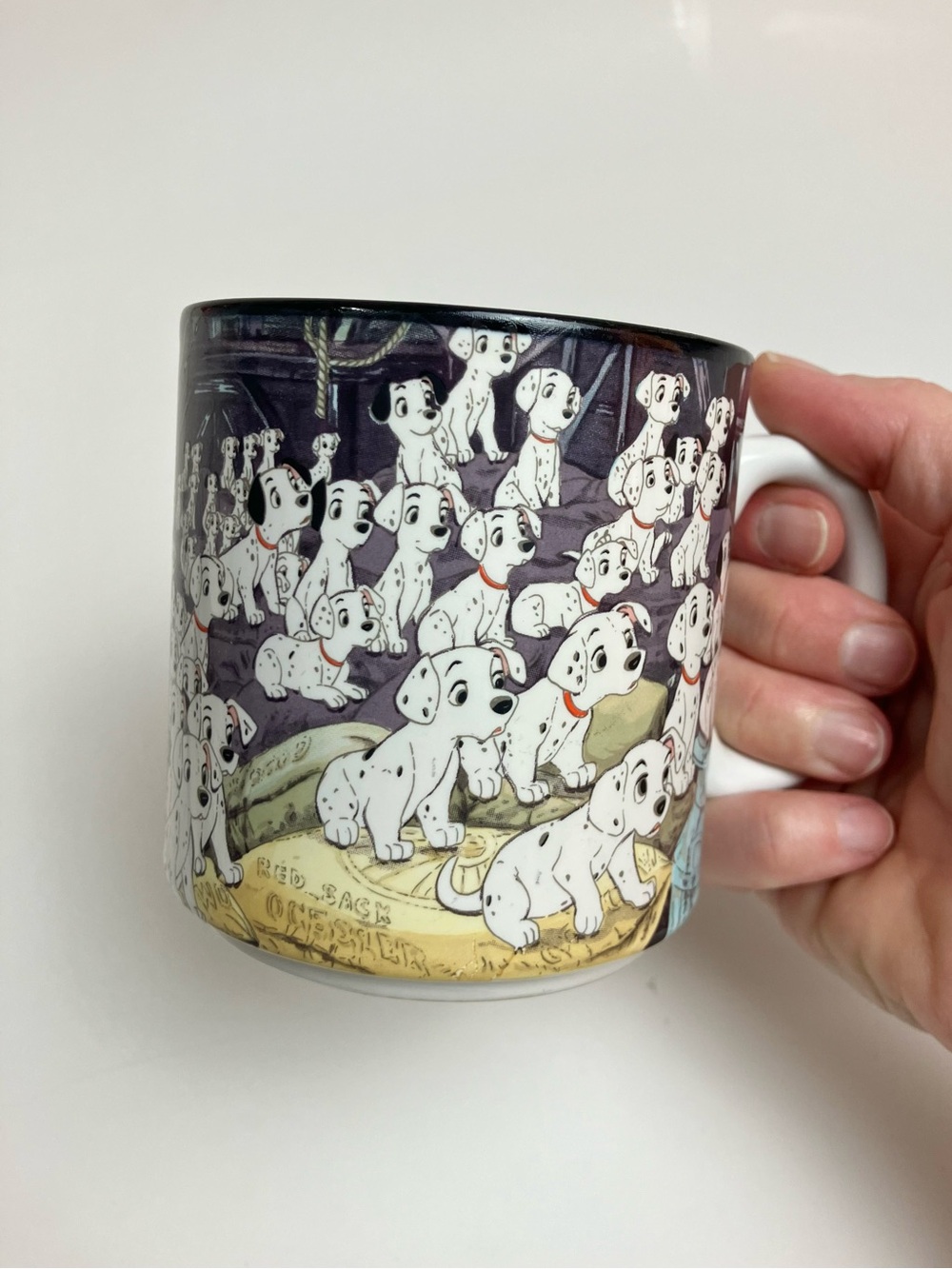 Vintage Disney Mug 101 Dalmatians Coffee Cup Made in Japan 90s Collectible Puppy